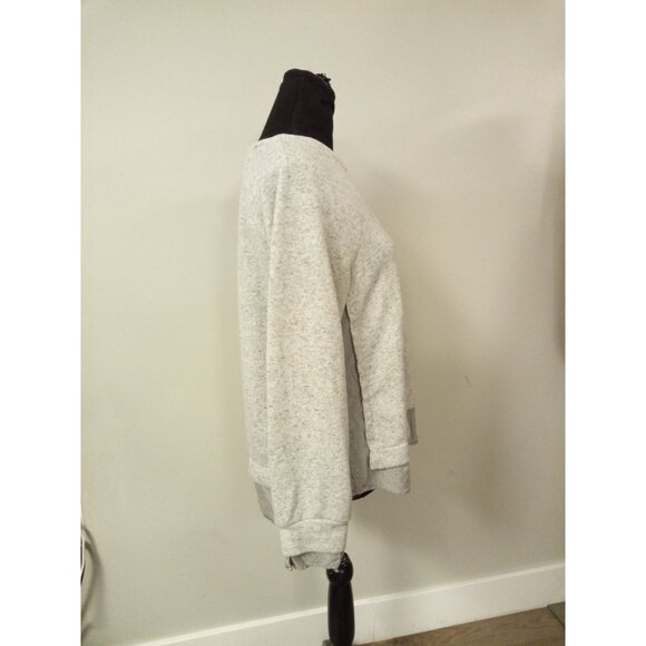 Mystree Women's Faux Layered Look Grey Sweatshirt Size Small - Picture 2 of 6